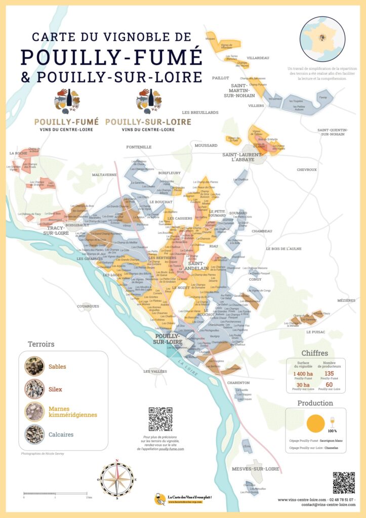 Map of Pouilly Fumé